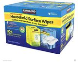 Kirkland 3 Jumbo Household Surface Cleans and Disinfects Wipes - Wipes Out 99.9% Germs / Bacteria