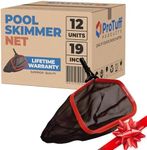 12 Pack Case ProTuff Pool Net for Cleaning - Unlimited Free Replacements - Pro Grade is 3X Faster for Leaf, Small and Large Debris Cleaning 19.5"