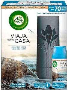 Air Wick Freshmatic 1 Aparato y 1 Recambio de Ambientador Spray Automático, Esencia con Aroma a Oasis Turquesa, El embaleje puede variar