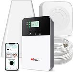 HiBoost Cell Phone Signal Booster, Cover 8000 sq ft with 2 Indoor Antennas Support All Canadian Carriers-Bell, Rogers, Telus, Vidéotron, etc-IC Approved