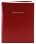 BookFactory Guitar Tablature Notebook/Guitar Journal - 168 Pages Imitation Leather Cover Smyth Sewn Hardbound 8 7/8 x 11 1/4" Tablature Format (LOG-168-LCR-A-LR-(Guitar Tablature))