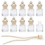 Car Air Freshener Perfume Bottle 10Pcs 8ml Refillable Aromatherapy Fragrance Essential Oil Diffuser Empty Car Hanging Diffuser for Car Home Office