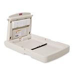 Rubbermaid Commercial Vertical Baby Changing Station, 23" L x 34" W x 4" H, Light Platinum (FG781988LPLAT)