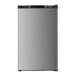 Magic Chef 4.4 Cu Ft Compact Refrigerator - Push Defrost Refrigerator, Stainless Look