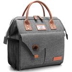 Lekesky Insulated Lunch Bag Lunch Tote for Women Leakproof Cooler Bag for Adults Outdoor Picnic Work Grey.