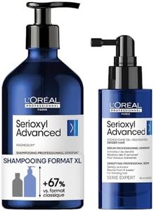 L'Oréal Professionnel, Shampoing Densifiant & Corporisant, Cheveux Clairesemés & Perte de Densité, Sans Silicone, Densifiant Cheveux & Volumateur, Serioxyl Advanced, Serie Expert