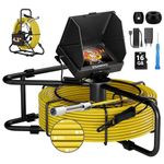 Sewer Camera 100ft 4.3" Pipe Drain Inspection Camera DVR Borescope with Lights Waterproof IP68 17MM Industrial Endoscope (30M)