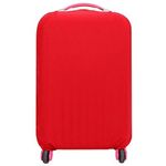 Amosfun Red Suitcase Cover Protector Portable Travel Luggage Cover for 26-30 Inches PVC Trolley Case Cover for or Business Trip Daily Using