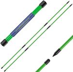 Seticek Golf Alignment Sticks 2 Pack,Upgraded 48" Collapsible Alignment Stick Golf Training Aid for Aiming, Putting, Full Swing Trainer, Golf Training Sticks with Clear Tube Case（Green）