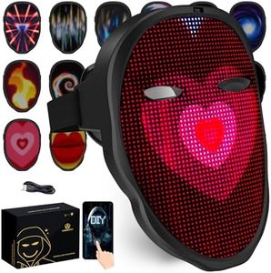 MEGOO Led Mask with Bluetooth Programmable App,Light Up Digital Face Mask