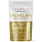 Bromelain Capsules - High Strength 3000 GDU - Highly Dosed 500mg per Capsule - Naturally Derived from Pineapple - UK Made - Zero Additives - Vegan - Pullulan (60 Count (Pack of 1))