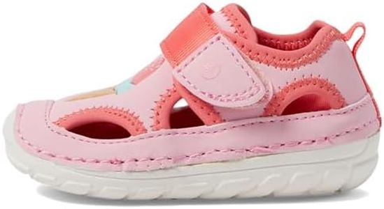 Stride Rite Unisex-Baby Casual Sandal, Pink/Coral, 6 Wide Infant