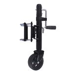 TOWKING Upgraded Spoke Wheel Trailer Jack, 10" Vertical Movement, 1500 lbs, for RV, Boat, Trailer and More, Black