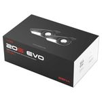 Sena 20S EVO Motorcycle Bluetooth Headset Communication System with HD Speakers, Dual Pack