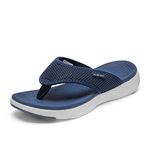 DREAM PAIRS Women's Flip Flops Arch Support Comfortable Thong Sandals,Size 6.5,Navy,Breeze-2