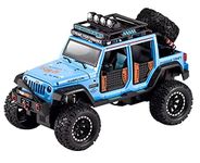 Wisdom |Design Off-Road Kings Jeep Wrangler with Sound Unlimited Variable Color Diecast Vehicle Model Car. (Blue)