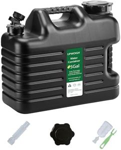 5 Gallon Water Jug, Thickened Water Storage Overlanding Gear Containers, Camping Essential Truly Leak-Proof Black Water Tank,BPA Free Portable Emergency Water Can for Outdoors and Hiking