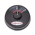 Simpson Cleaning 80165 Universal Scrubber, Rated 15" Steel Pressure Washer Surface Cleaner for Cold Water Machines, 1/4" Quick Connection, Recommended Min 3000 Max of 3700 PSI, Black