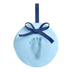 Pearhead Babyprints Baby's First Handprint or Footprint Ornament Kit, Easy No-Bake DIY Clay Kit, Christmas Baby Keepsake Gift, Blue