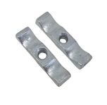 fiXte Silver ZP Turn Button Thumb Catch Latch for Gates, Sheds, Doors, Rabbit Hutches and Cages etc (2)