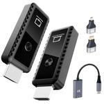 Wireless HDMI Transmitter and Receiver, Wireless HDMI Extender Plug & Play Portable 2.4G/5G with 4K Supported,100FT Range, for PC/Laptop/Camera/HDTV/Projector/TV Box, No App/Bluetooth Needed