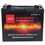 BRS20HL-BS High Performance AGM Battery 2 Year Warranty 12V, 20AH, 310 CCA Maintenance Free Replacement: YTX20HL-BS, UTX20HL-BS, CTX20HL-BS, EBX20L-BS, ETX20L, 20L-BS, PTX20L-BS