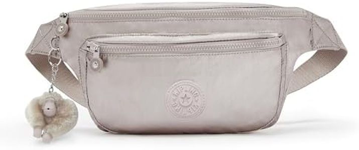 Kipling Yasemina Xl Waistpack, Adjustable, Multipocket, Zip Closure Waist Pack, Metallic Glow, 17.75''L x 7.25''H x 3.75''D