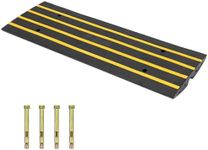 GarveeTech Curb Ramp Rubber Driveway Ramps 48in, 15T Heavy Duty Car Driveway, Rubber Threshold Ramp 2.6 Inch High Cable Cover Curbside Bridge Ramp for Loading Dock Garage Sidewalk