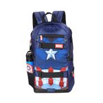 Marvel Avengers Captain America 29 liters Linen Polyester Durable Fabric Office Backpack -AZ 250, Multicolor (Medium size)