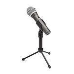 Samson Technologies Q2U USB/XLR Dynamic Microphone Recording and Podcasting Pack (Includes Mic Clip, Desktop Stand, Windscreen and Cables), silver