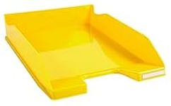 Exacompta - Ref 113289D - Iderama Collection - Letter Tray Combo Midi - 347 x 255 x 65mm in Size, Suitable for A4 Documents, Stackable, Holds Approx. 500 Sheets - Yellow Glossy