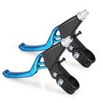 Bicycle Brake Lever, Bike Brake Handle Mountain Road Bike V-Brake Lever Handlebar Brakes (Color : Blue)