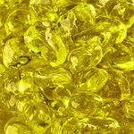 Sunflower Yellow - Fire Glass Dots for Indoor and Outdoor Fire Pits or Fireplaces | 10 Pounds | 3/8 Inch