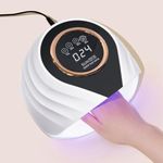 Whoopee Keykey UV LED Nail Lamp, 268W Fast Dryer Nail Curing Light with 66 LEDs Auto Sensor, Portable Handle Nail Dryer, 5 Timer Setting, Larger Space