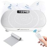 MERACH Vibration Plate, Whole Body Workout Powerful Quiet Vibration Plate Exercise Machine for Weight Loss and Shaping, Auto or Manual Speed Control, Built-in Bluetooth Speaker (Grey)