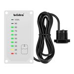 RV Tank Sensor Monitor Panel, Briidea RV Water Tank Level Monitor with LED Indicator, Allow You to Replenish The Water Tank in Time, Powered by 7-32V DC, Ideal for RV Motorhome Caravan, White