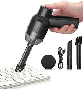 USHONK Cordless Mini Vacuum Cleaner Rechargeable Computer Keyboard Cleaner with Li-Battery for Cleaning Keyboard DustBread CrumbsPaper ScrapEraser CrunbsCigarette AshCar DevicePet House