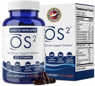 Nugevity OS2 Ocular Support Solution - Patented Eye Vitamins for Macular Health, Dry Eye and Blue Light - Lutein, Zeaxanthin, Omega 3, Astaxanthin and AREDS2 Supplements, Co-Developed by NASA, 270 ct