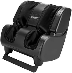 Homedics Therapist Select Foot and Calf Massager Rolling Massage, 4 Programs, 3 Intensities, Adjustable Tilt for Comfort & Washable Liners, Black FMS-400