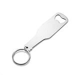 Komonee Bottle Shaped Opener Silver Key Chain Metal Keyring Novelty Key Ring