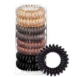 Spiral Hair Ties, Super Comfy Coil Hair Ties for Thick Hair, Coil Hair Ties, Phone Cord Hair Ties, Ponytail Hair Coils No Crease, Headband (8 pcs)