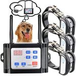 Wireless Dog Fence & Training Collar 2-in-1,Pet Containment System, Dual Antenna,Adjustable Range 100-990 ft,Reflective Stripe,Waterproof Rechargeable Training Collar,Harmless for All Dogs,for3dogs