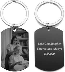 Porte-clés CGFN avec gravure personnalisable pour garçon et fille en acier inoxydable