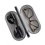 RURUOGUK Double Eyeglasses Case, 2 in 1 Dual Glasses Case Hard Shell Eyeglass Case Protective for 2 Pairs of Eyeglasses (Not Suitable for Sunglasses) (Black)