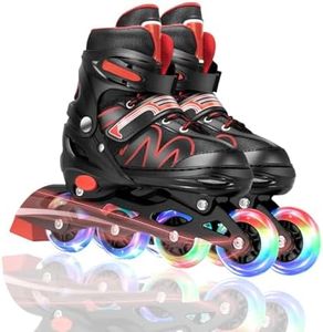 Adjustable Inline Skates for Kids with All Light up Wheels Outdoor Indoor Roller Blades for Girls，Boys,Teens and Beginners