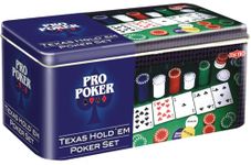 Tactic Games UK Pro Poker Texas Hold'em Set - Tin