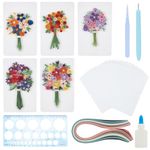 WEBEEDY Set of 20 Paper Quilling Kits with Paper Strips for Quilling - Handmade Craft Kit - Christmas and Birthday Gifts