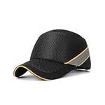 Work Safety Protective Helmet Bump Cap Hard Inner Shell Baseball Hat Style for Work Factory Shop Carrying Head Protection (Color : Black)