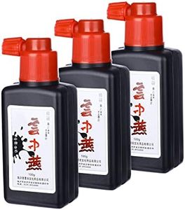 MEGREZ Chinese Calligraphy Ink, Yun Zhong Yan Black Liquid Ink Sumi Ink for Beginners Writing and Drawing, Chinese Japanese Calligraphy Ink,100ml(3.5 OZ) x 3 Bottles