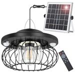 ropelux Solar Shed Light Outdoor Indoor, Bright 3000LM 5 Modes (Daytime Available) Lamp with 3 Color Temps Dual Motion Sensor Remote, Hanging Pendant Lights for Gazebo Barn Garage Shop, 1-Pack